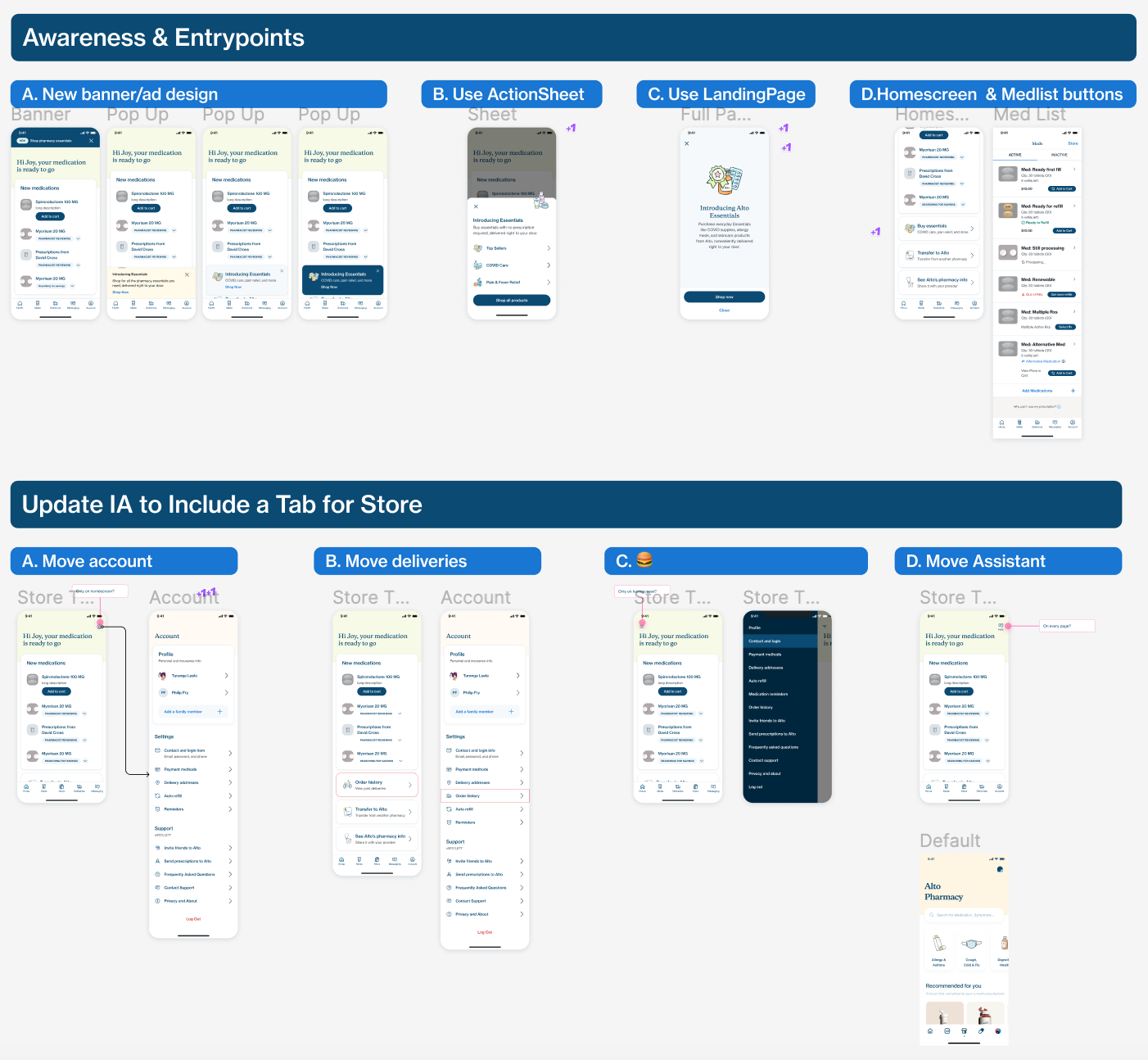 Inital Design Explorations