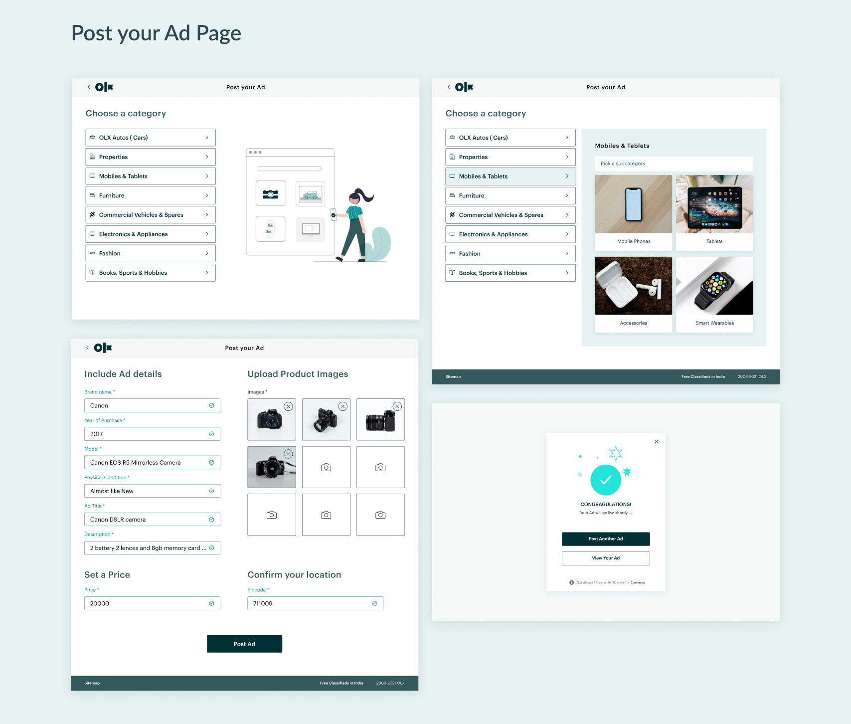 OLX Post Ads Page Redesigned