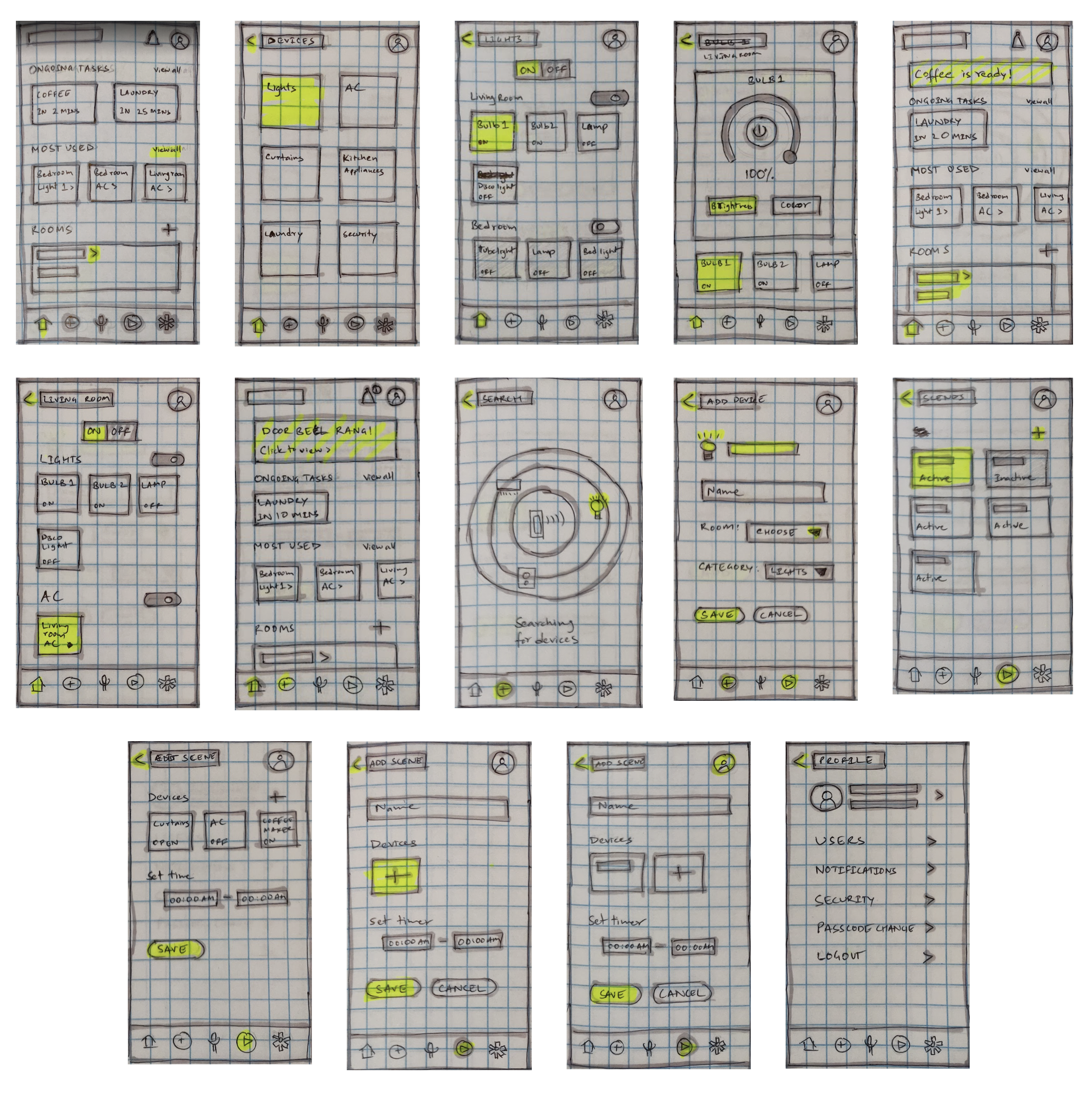 SmartHome Initial Sketches